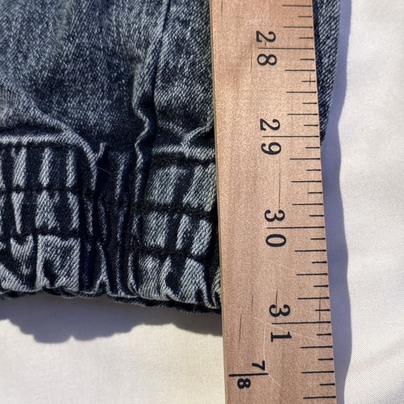 Black Jeans Co Acid Wash L drawstring Waist Denim Jogger - Picture 4 of 7